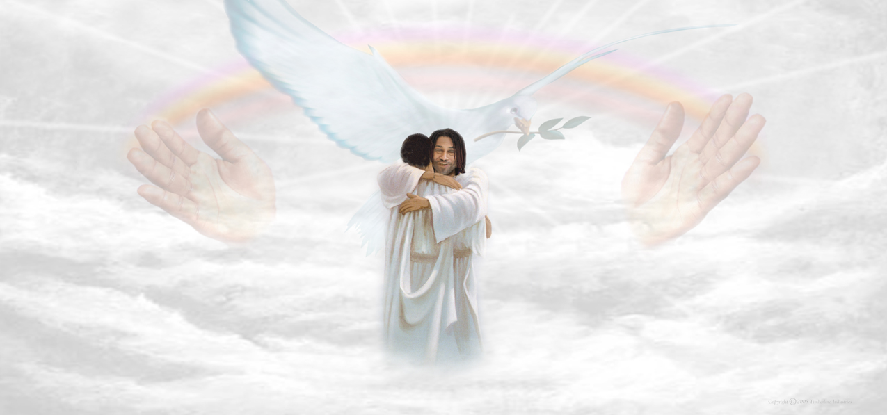 In Gods Arms (AA) Clouds White